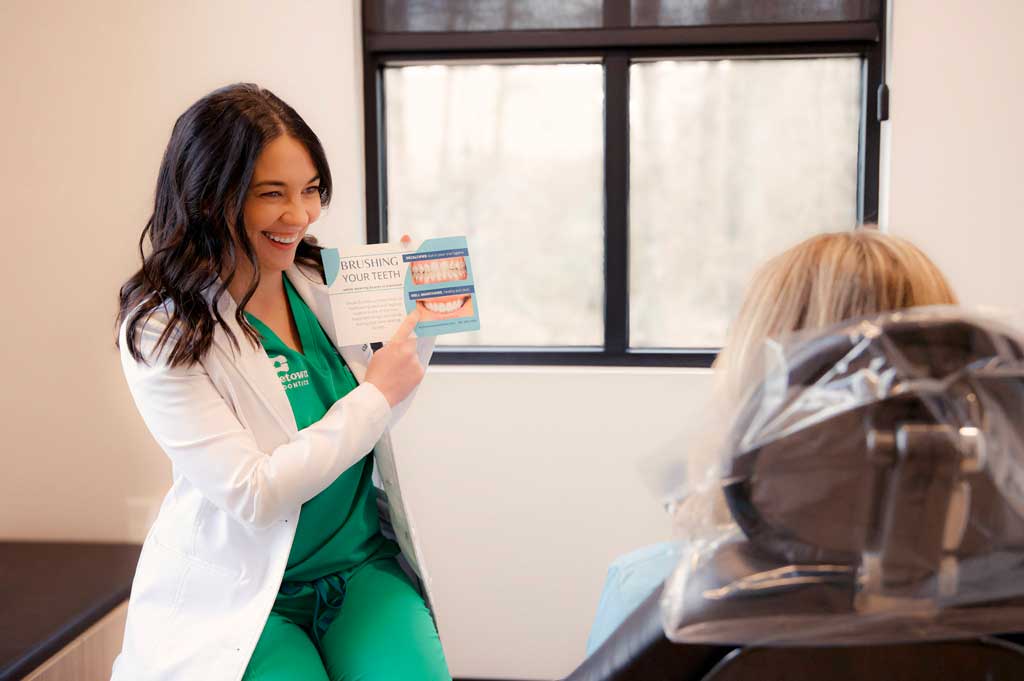 Dr. Powell with Patient